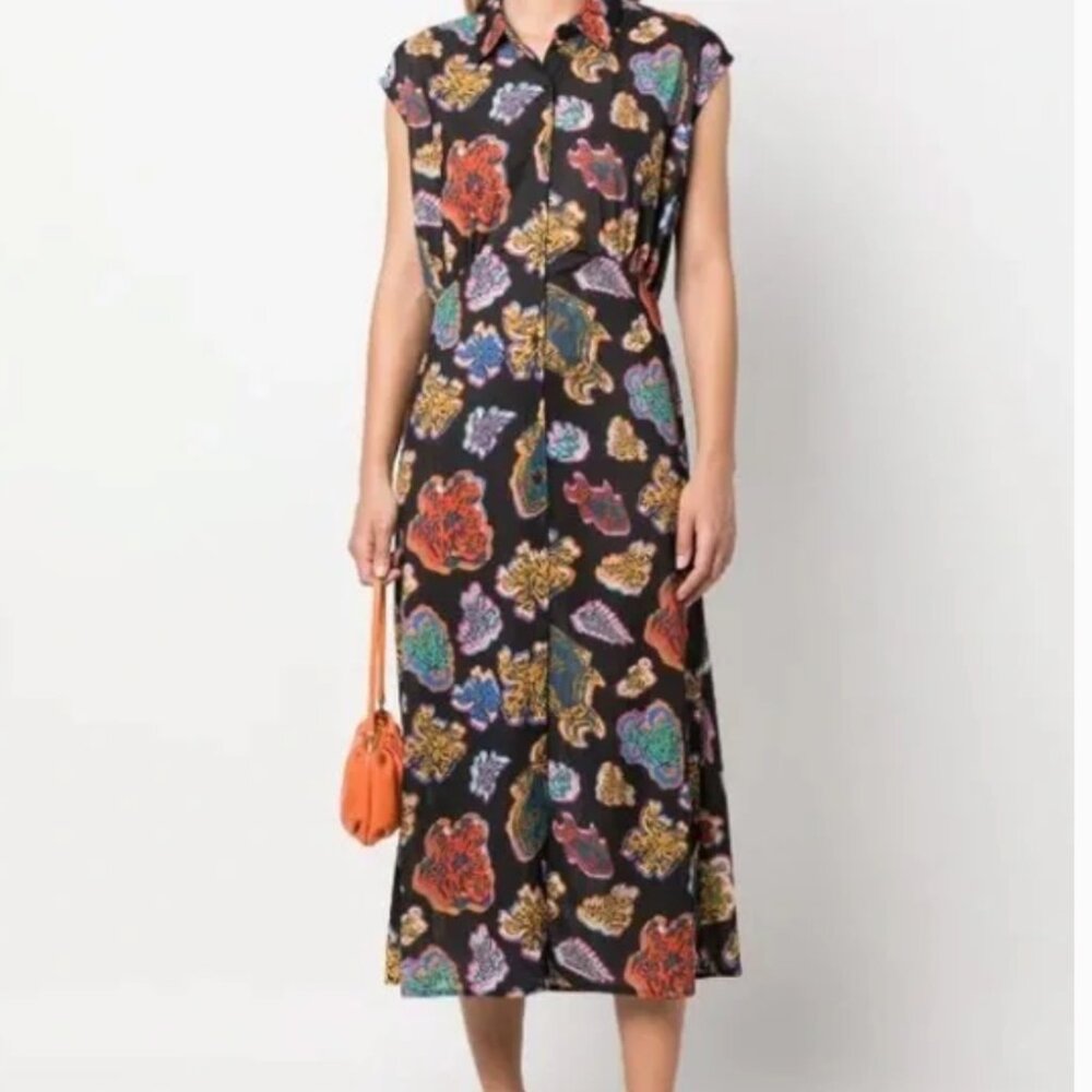 NWOT BIMBA Y LOLA Printed Shirt Dress